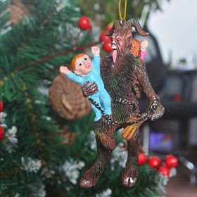 Halloween Demon Catching Children Christmas Pendant, Resin Crafts , Suitable For Home, Scene Decoration, Christmas Tree Pendant, Holiday Accessor