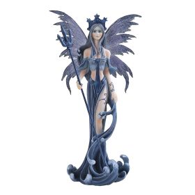 10"H Water Fairy in Blue Figurine Home Decor Gift