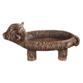 9"W Highland Cow Tray Figurine Home Decor Gift