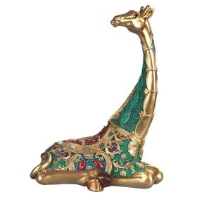 10"H Green Giraffe Sitting Figurine Home Decor Gift