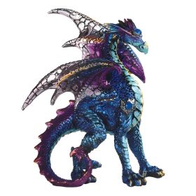 5"H Blue and Purple Dragon Figurine Home Decor Gift