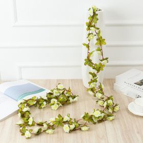 1pc 98.43inch/8.2ft Rose Artificial Flowers; Artificial Flower Christmas Garland; Fake Rose Vine For Wedding Home Room Decoration Spring Autumn G (Color: Creamy White, Quantity: 1pc)