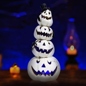 Halloween Pumpkin Decorations Indoor Halloween Decorations Clearance for Table (Color: White)